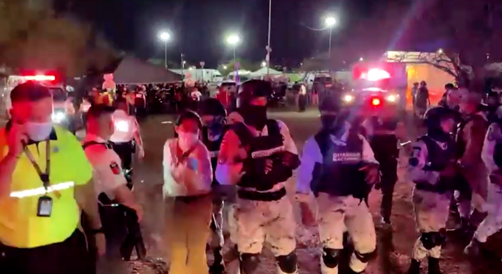 Police attend political rally in Mexico
