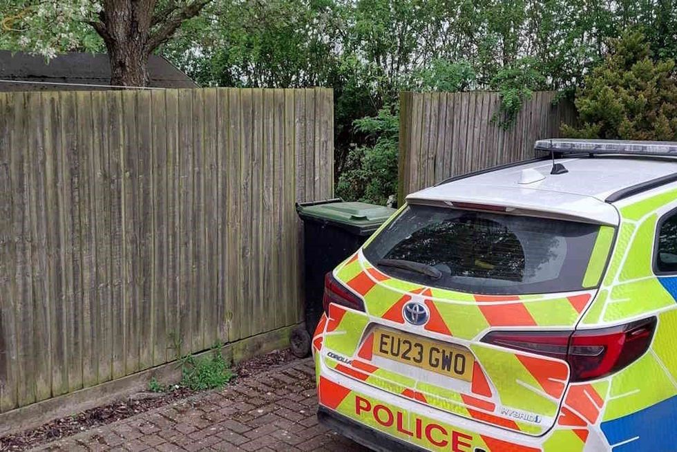 Police car at the scene in Long Hide