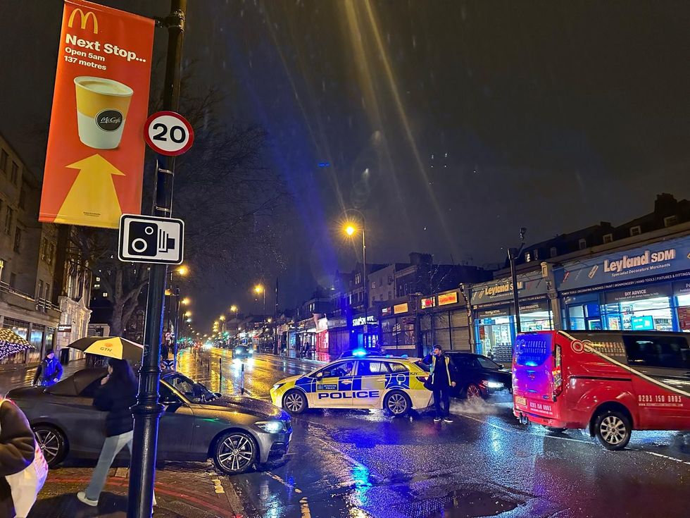 Police car on Clapham High Street
