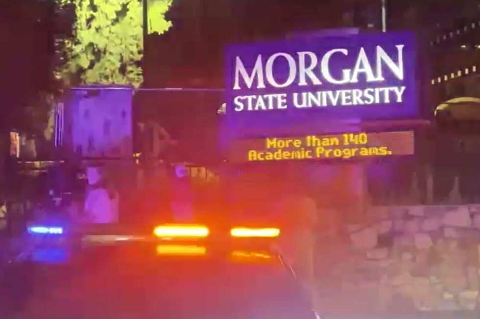 Police cars at Morgan State University