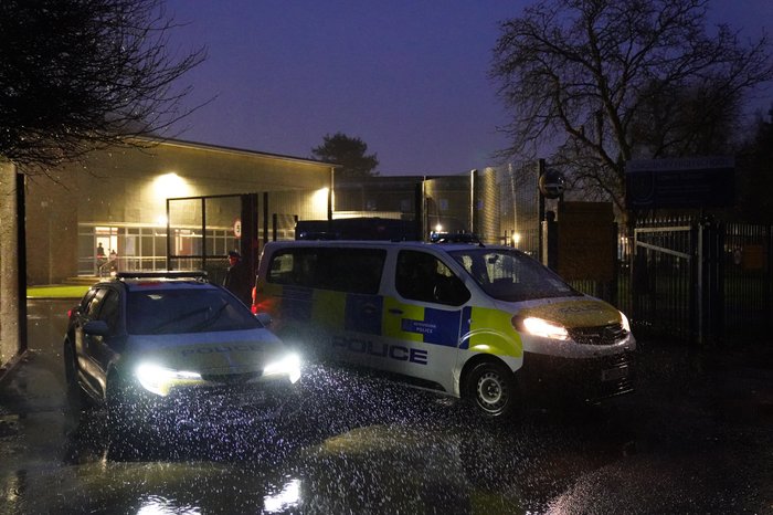 Police cars outside north west London