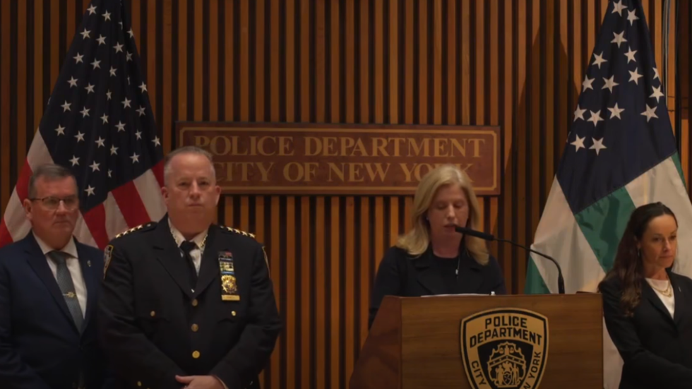 Police Commissioner Jessica Tisch giving an update on the ongoing investigation