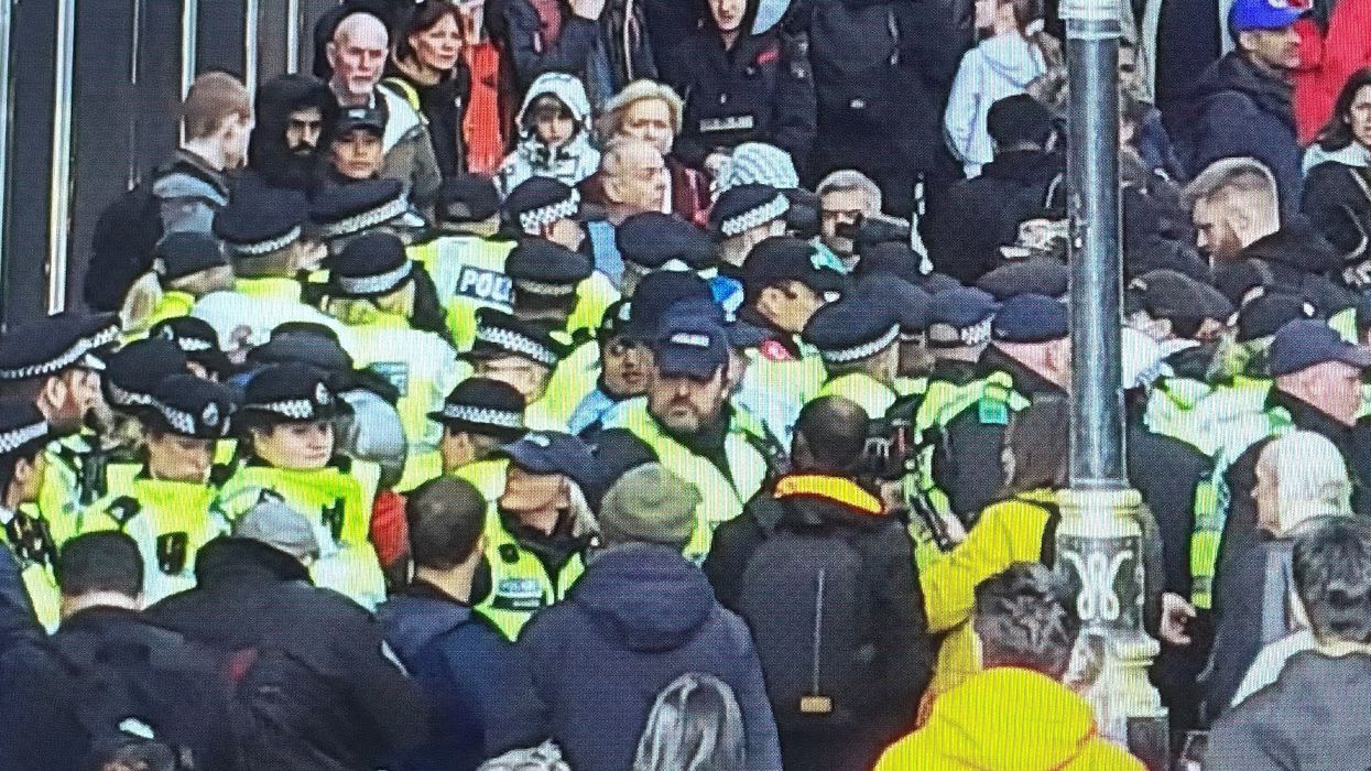 Police confirmed three arrests were made at a pro-Palestine protest