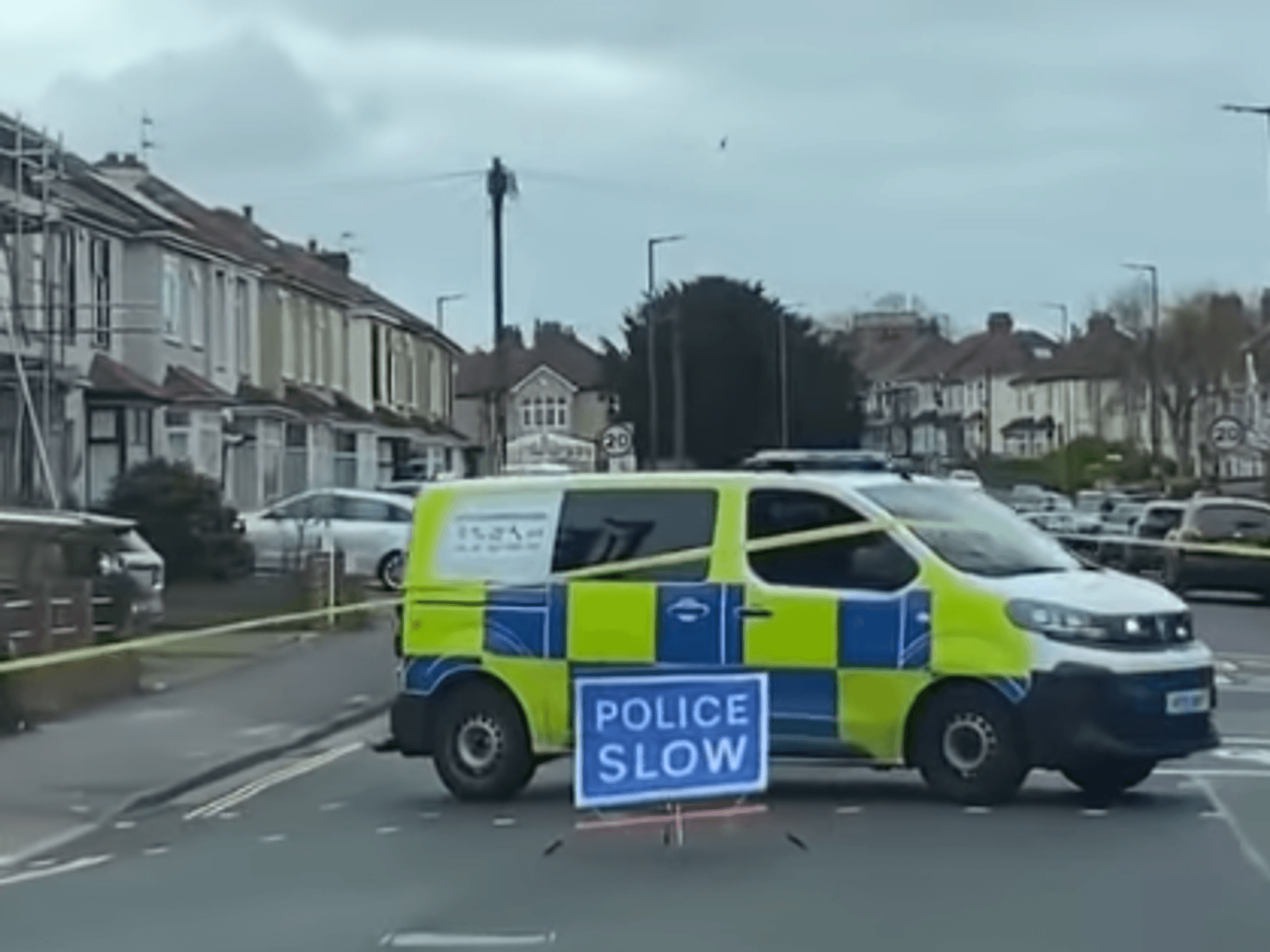 Police corden in Bristol