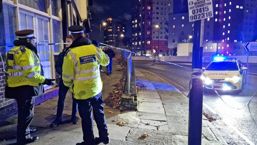 Police cordon in Woolwich