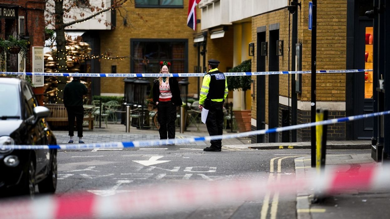 Police cordon on Shaftesbury Avenue
