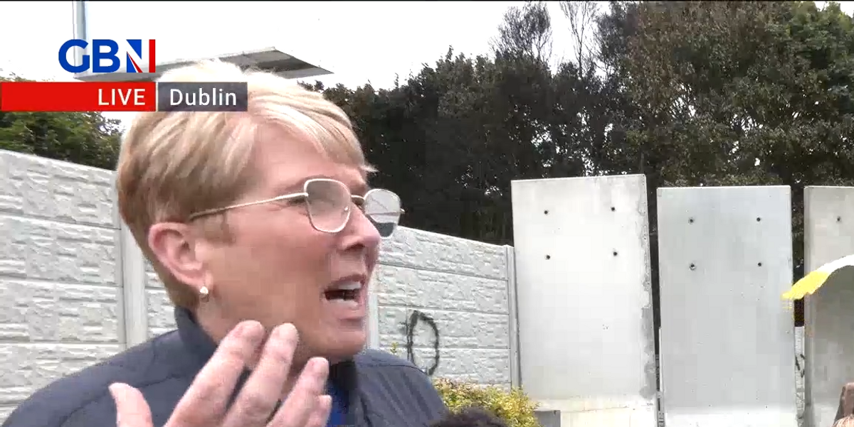 NextImg:Police 'create HAVOC' at anti-immigration protest in Dublin as local 'fears for her children'