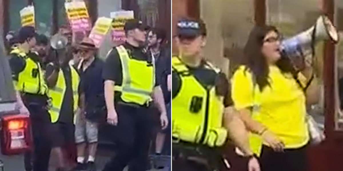 NextImg:Police seen escorting pro-migrant protesters to Epping hotel as force claims: 'It's our DUTY'