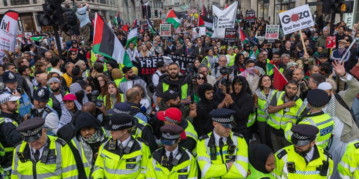 NextImg:Met Police sacks officer after 'antisemitic' chant at pro-Palestine rally as urgent probe launched into another
