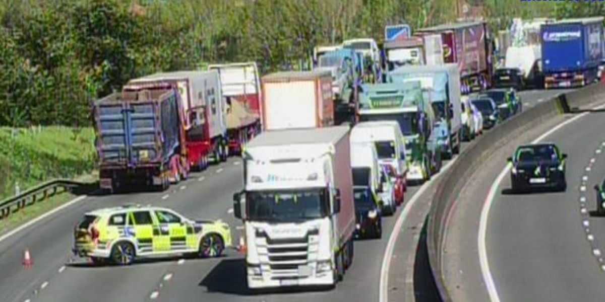 Drivers face long delays after motorway crash as emergency services rush to scene Drivers face long delays after motorway crash as emergency services rush to scene