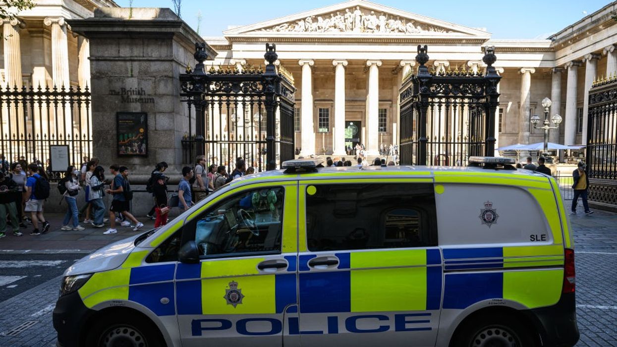 Police in front of British Museum