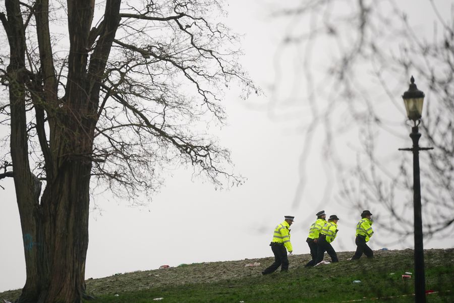 Police investigate the scene in Primrose Hill (file pic)\u200b