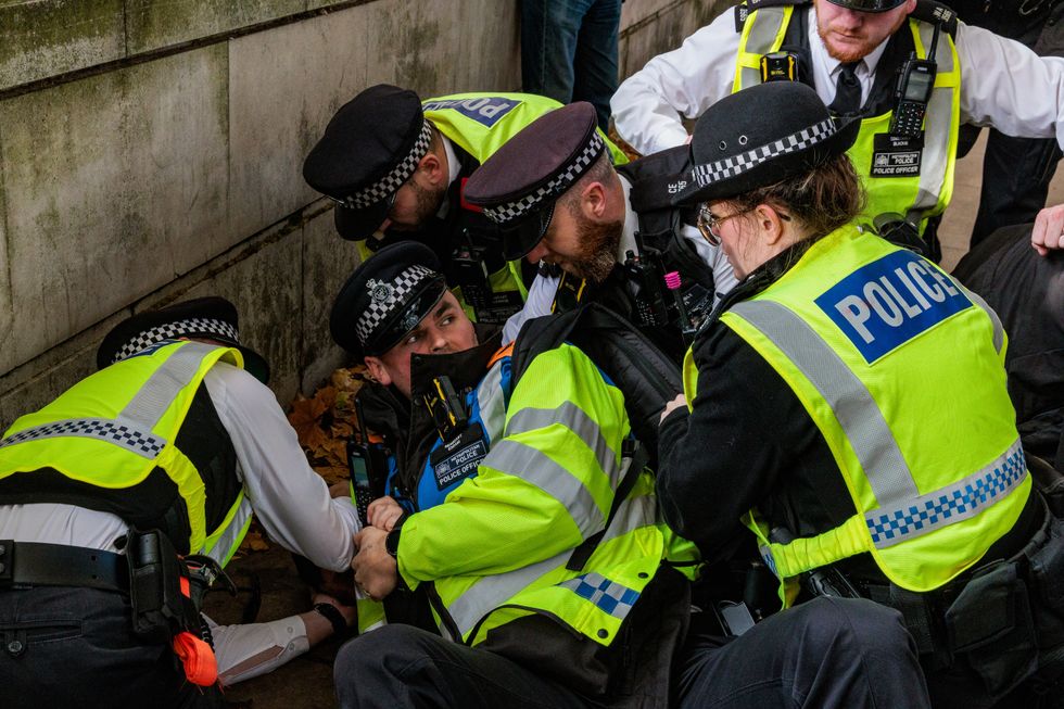 Police making an arrest