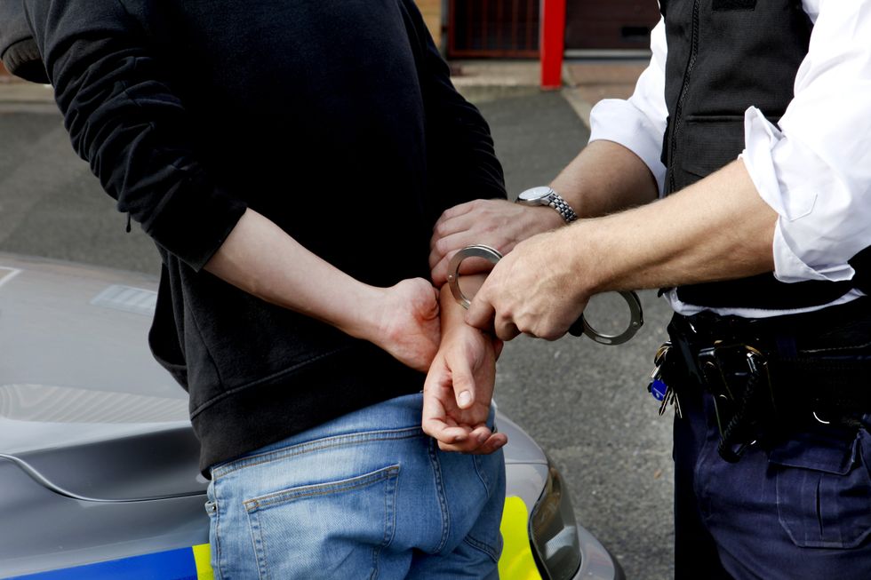 Police making an arrest