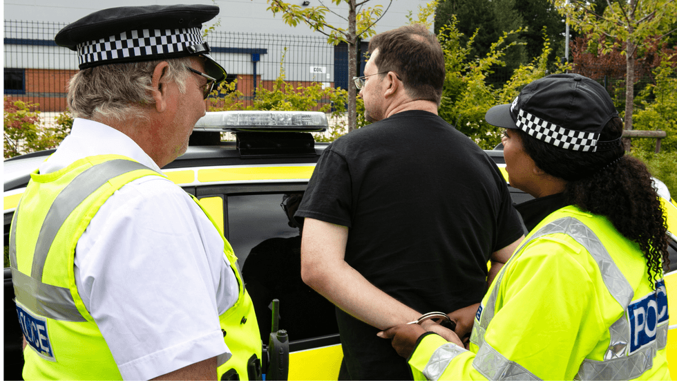 Police making an arrest
