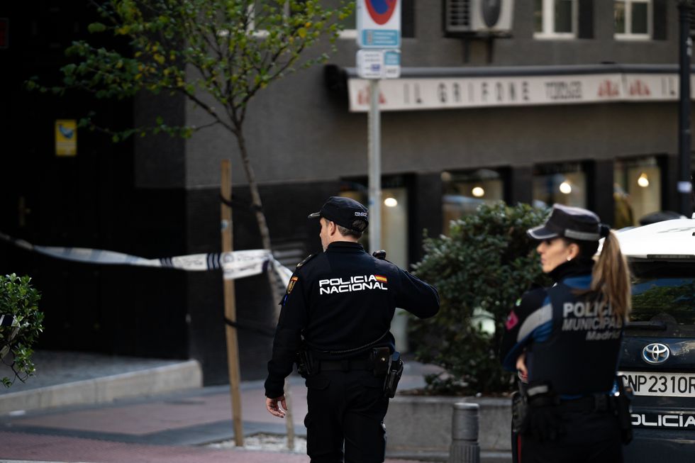Police officers in a road