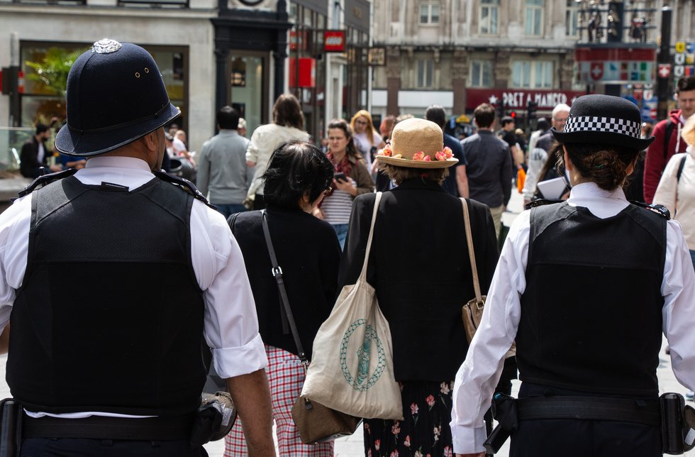 Police officers on patrol