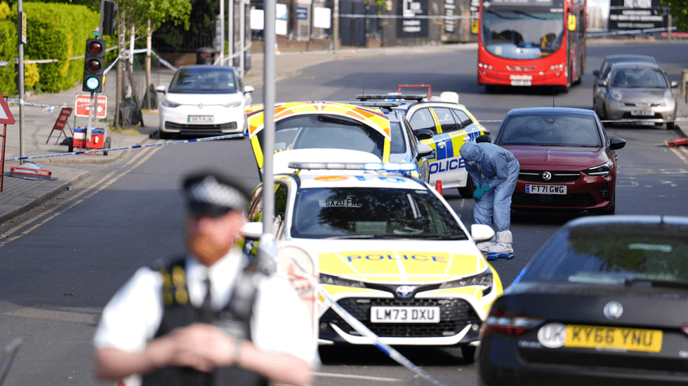 Polícia no local do ataque a Golders Green