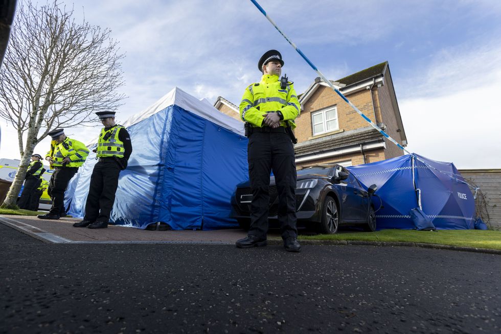 Police outside the home of Nicola Sturgeon and Peter Murrell