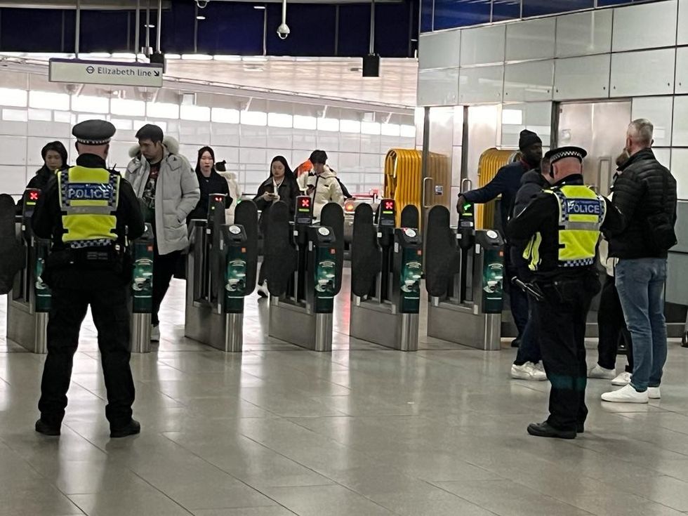 Police outside ticket barriers as part of \u200bProject Servator