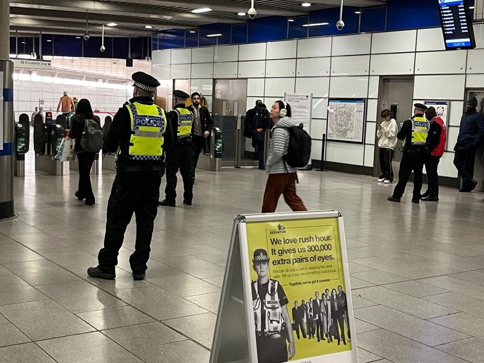 Police outside ticket barriers as part of \u200bProject Servator