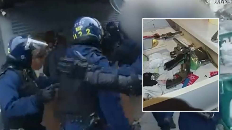 Police raid/guns found
