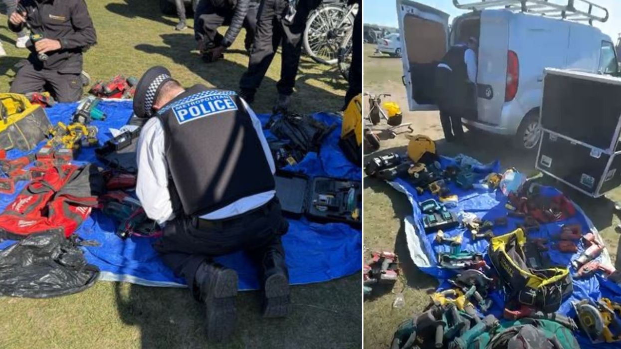 Police raiding car boot sale