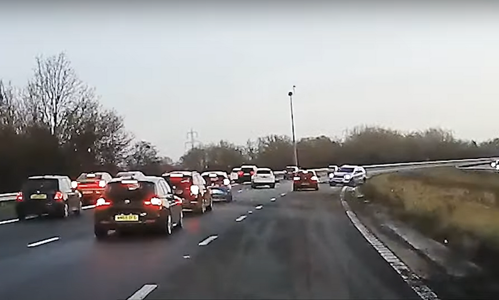 Police received numerous calls at around 4.10pm on December 29, 2021, about a silver SUV going down the hard shoulder