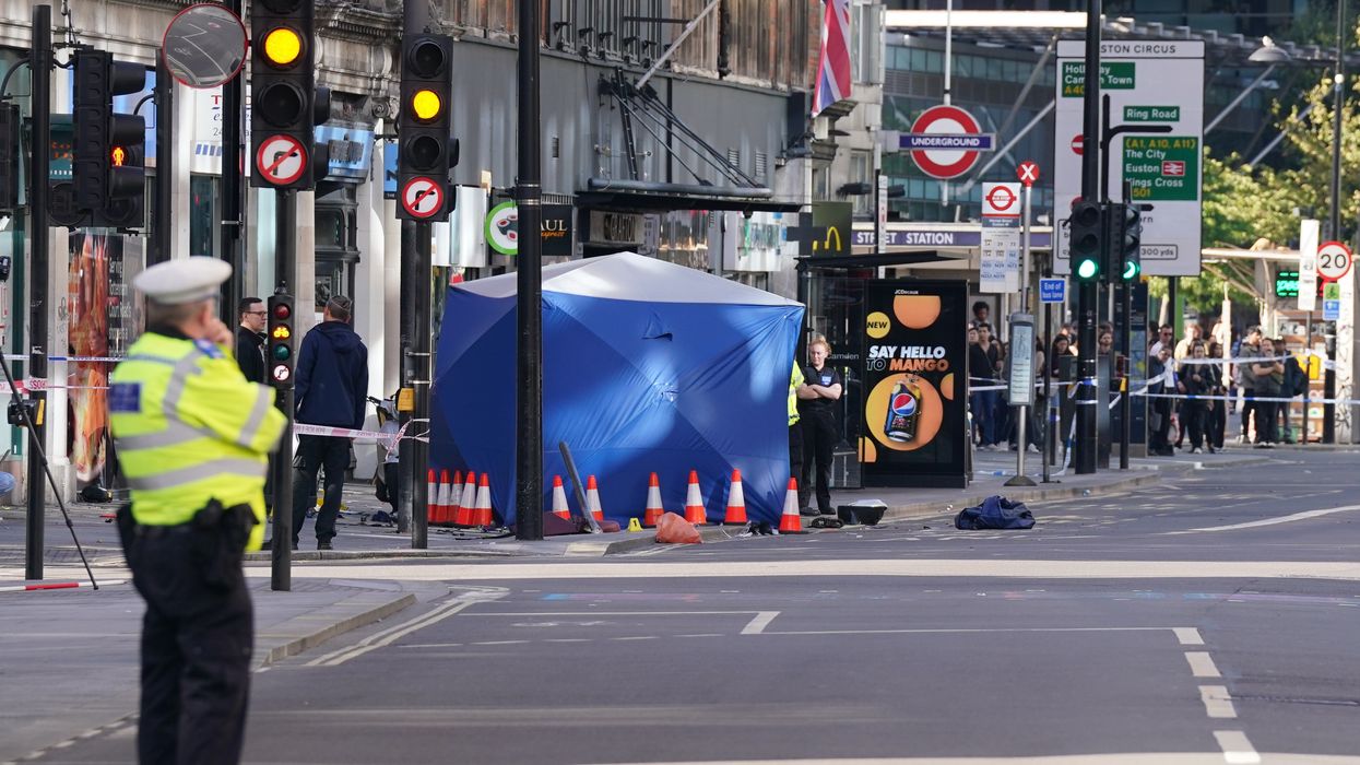 Police scene at Tottenham Court Road