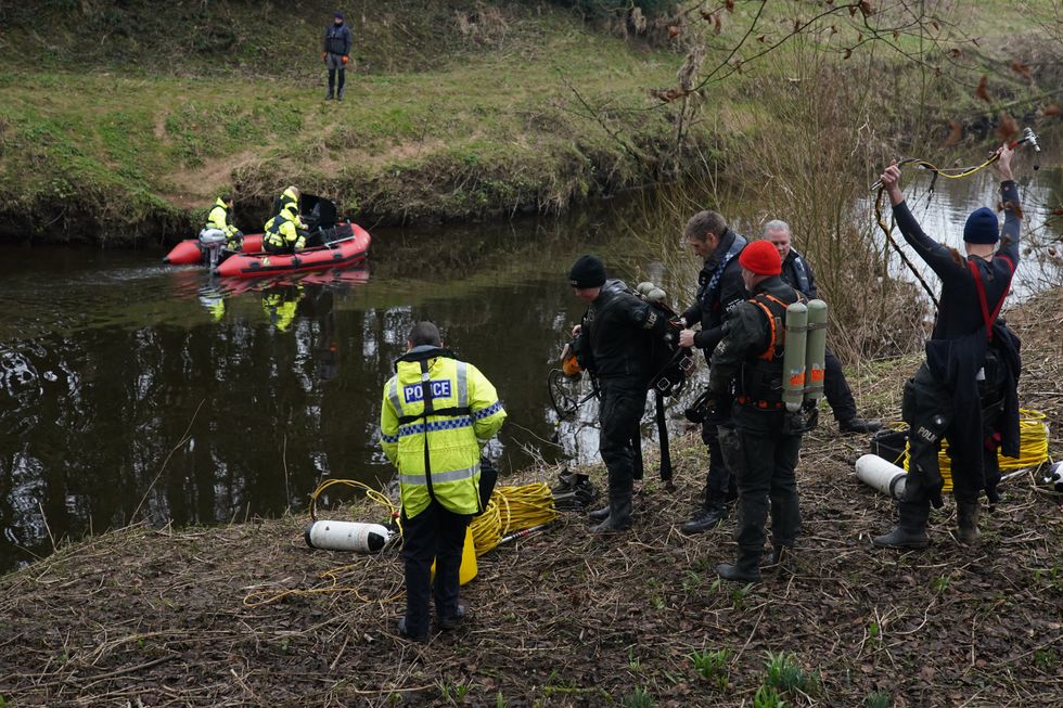 Police search teams at the River Wyre in St Michael's on Wyre, Lancashire, as they continue their search for missing woman Nicola Bulley, 45, who was last seen on the morning of Friday January 27, when she was spotted walking her dog on a footpath by the nearby River Wyre. Picture date: Tuesday February 7, 2023.
