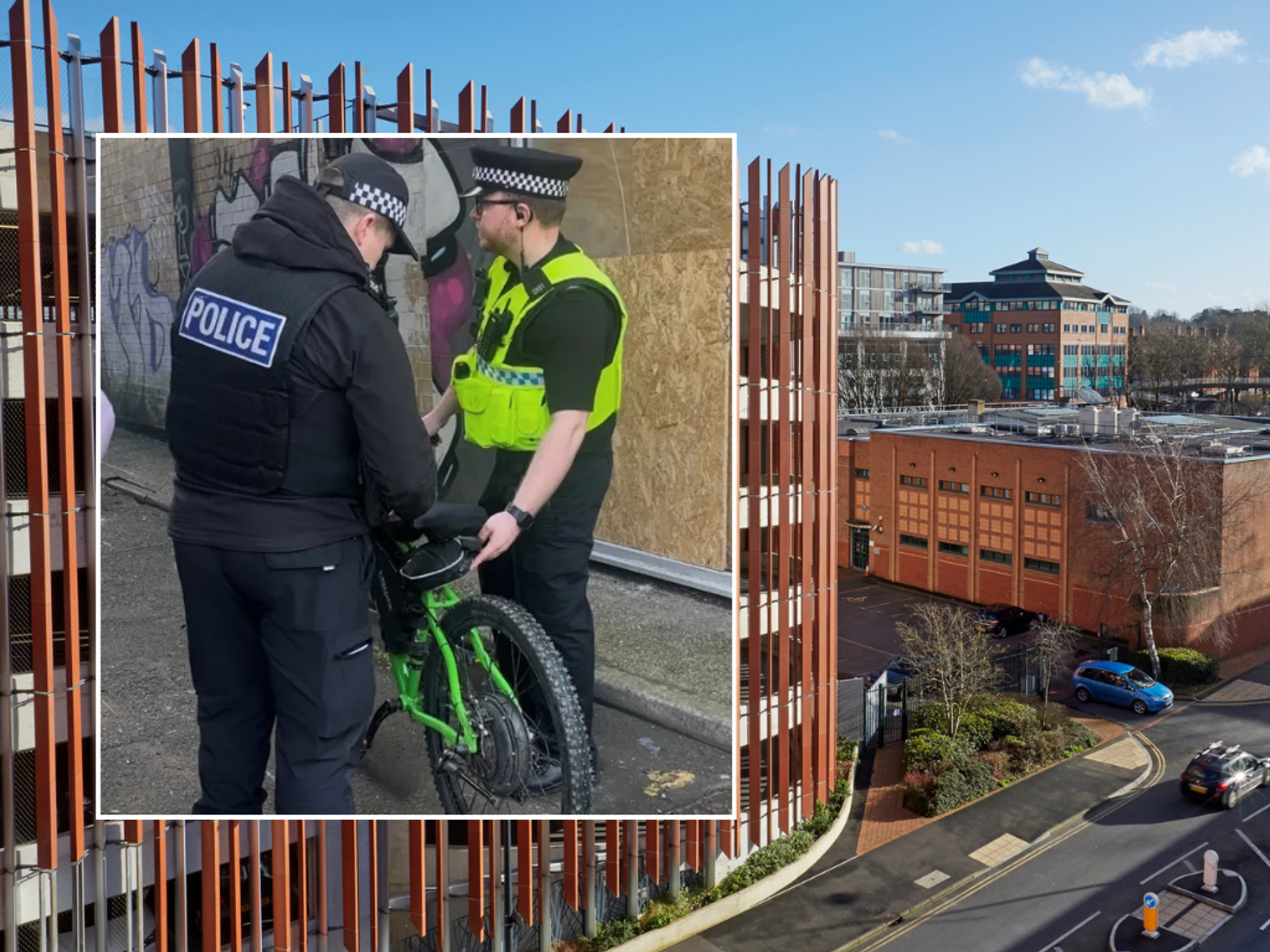 Police seizing e-bike and Swindon town