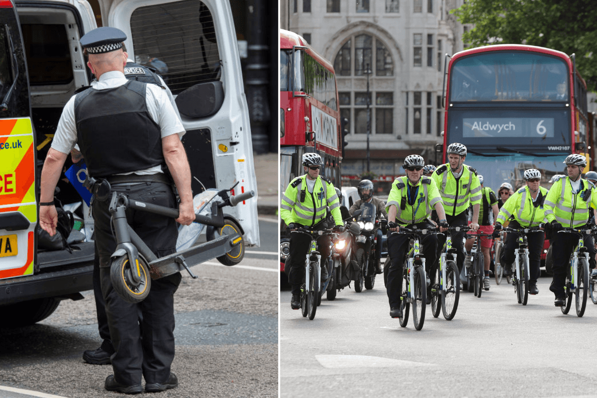 police seizing e-scooter