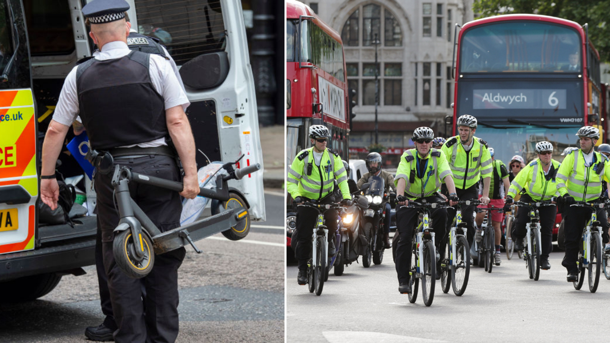 police seizing e-scooter