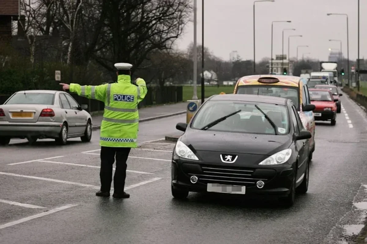 Police stopping cars