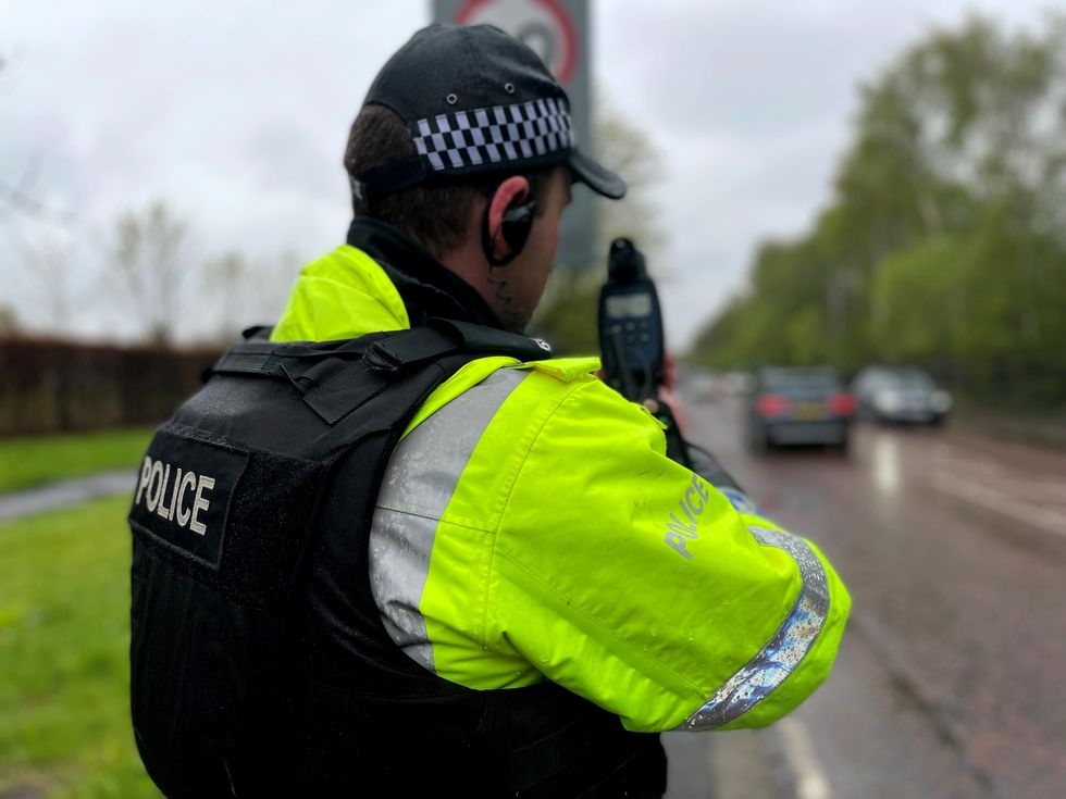 Police testing speeds on UK roads