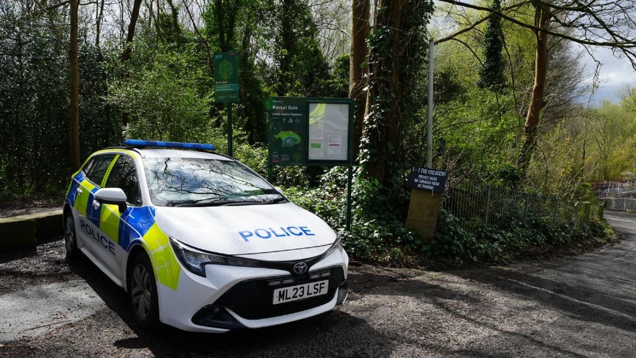 Police vehicle parked at Kersal Dale
