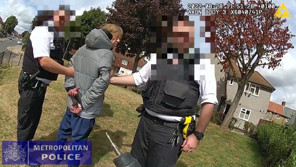 Police were called to the scene and swiftly located and arrested him.