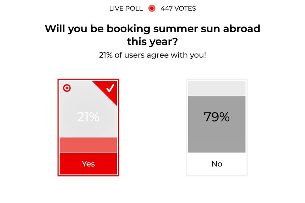 POLL OF THE DAY: As more than a third of Britons are set to snap up a bargain holiday this weekend - will you be booking summer sun abroad this year? YOUR VERDICT