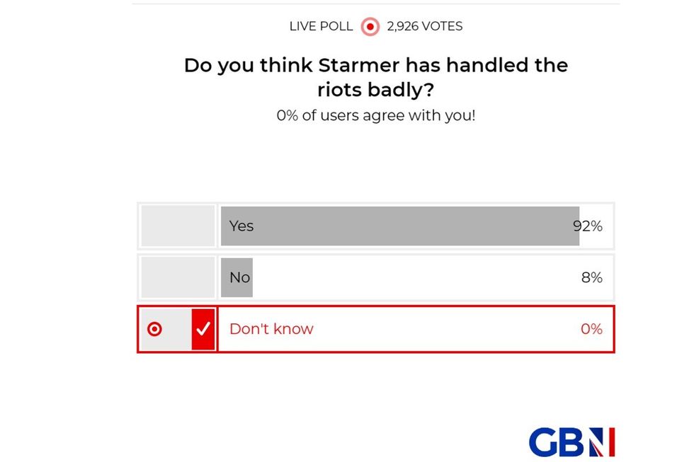 POLL OF THE DAY: Do you think Starmer has handled the riots badly? YOUR VERDICT