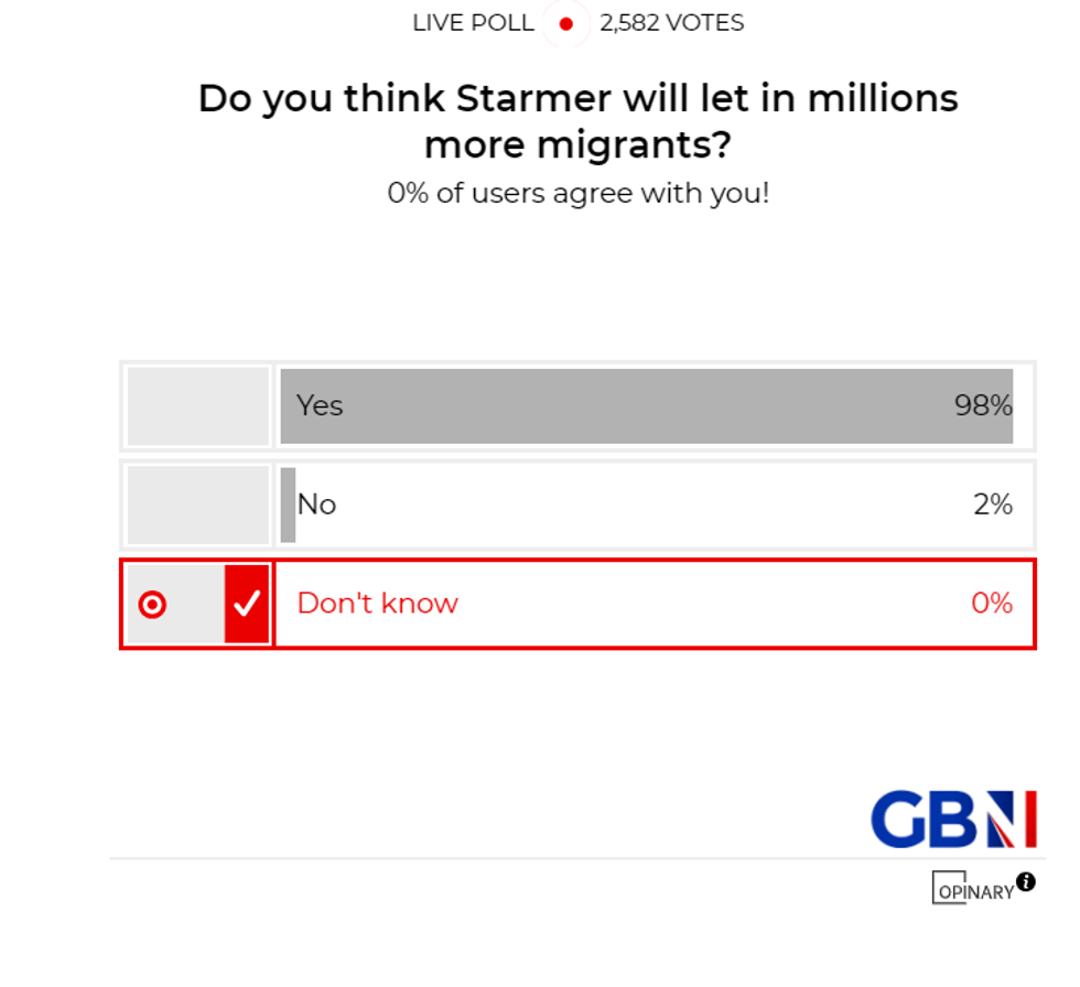 POLL OF THE DAY: Do you think Starmer will let in millions more migrants? YOUR VERDICT