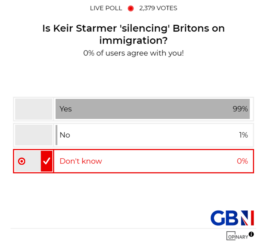 POLL OF THE DAY: Is Keir Starmer 'silencing' Britons on immigration? - YOUR VERDICT