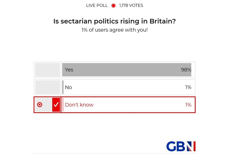 POLL OF THE DAY: Is sectarian politics rising in Britain? YOUR VERDICT