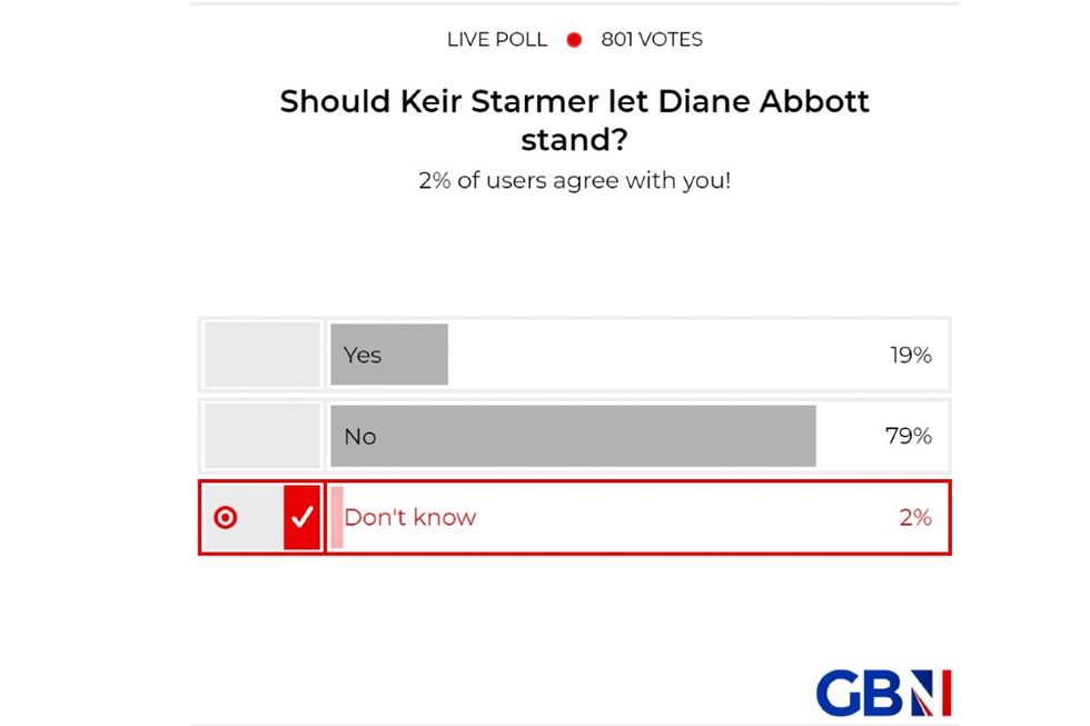 POLL OF THE DAY: Should Keir Starmer let Diane Abbott stand? YOUR VERDICT
