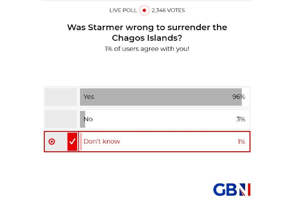 POLL OF THE DAY: Was Starmer wrong to surrender the Chagos Islands? YOUR VERDICT