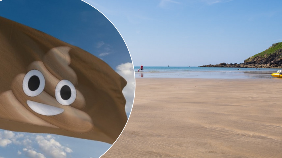 Poo flag/Porthluney beach