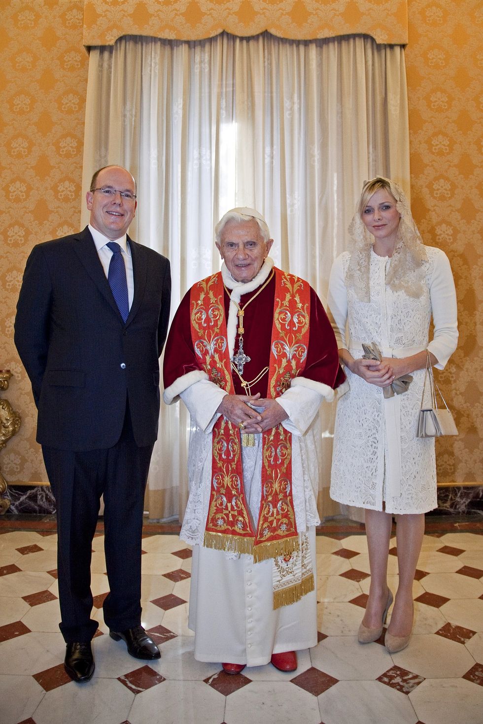 Pope Benedit XVI and Princess Charlene