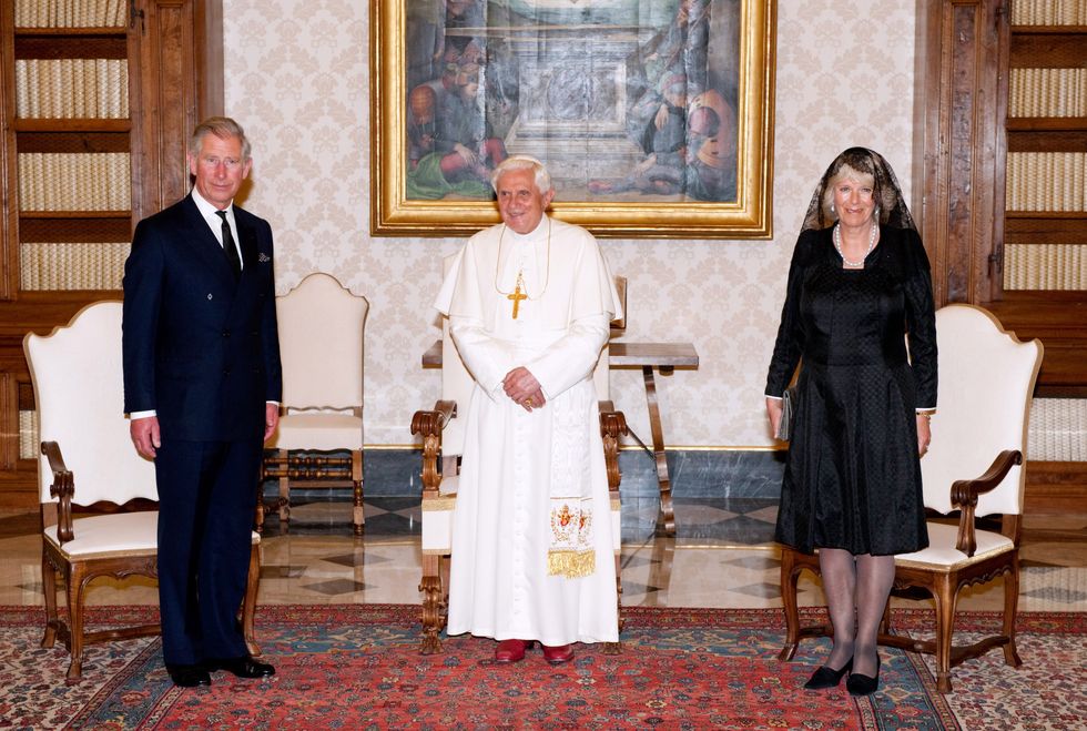 Pope Benedit XVI and Queen Camilla