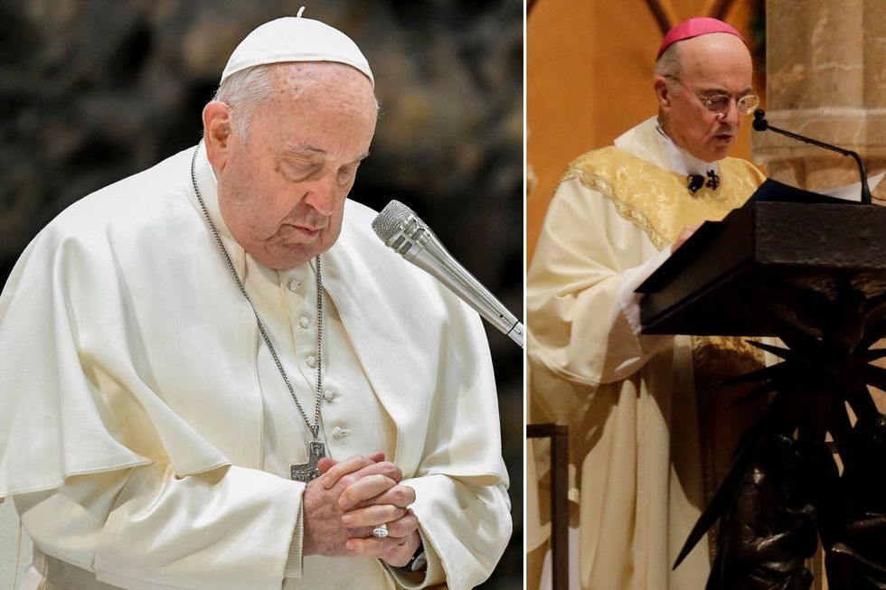Pope Francis and Archbishop Vigan\u00f2