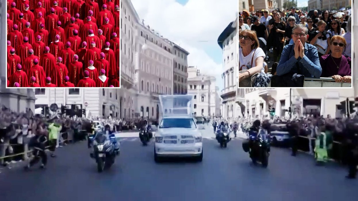 Pope Francis funeral LIVE: Pontiff's coffin taken to final resting place in major break from tradition