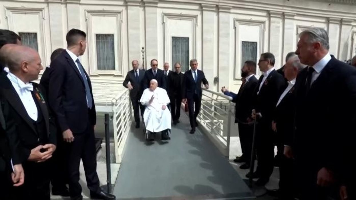 Pope Francis makes surprise public appearance following meeting with King Charles and Queen Camilla